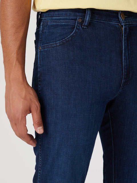 Wrangler Men's Dark Blue Larston 812 Slim Tapered Jeans | Wrangler In Lebanon