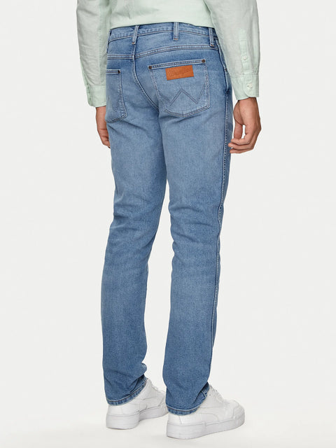 Wrangler Men's Light Blue Larston Slim Taper Fit Jeans | Wrangler In Lebanon