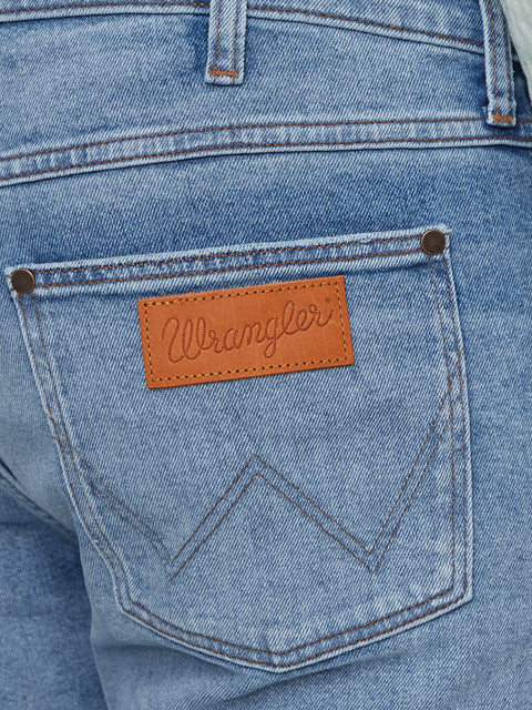 Wrangler Men's Light Blue Larston Slim Taper Fit Jeans | Wrangler In Lebanon