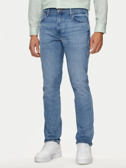 Wrangler Men's Light Blue Larston Slim Taper Fit Jeans | Wrangler In Lebanon