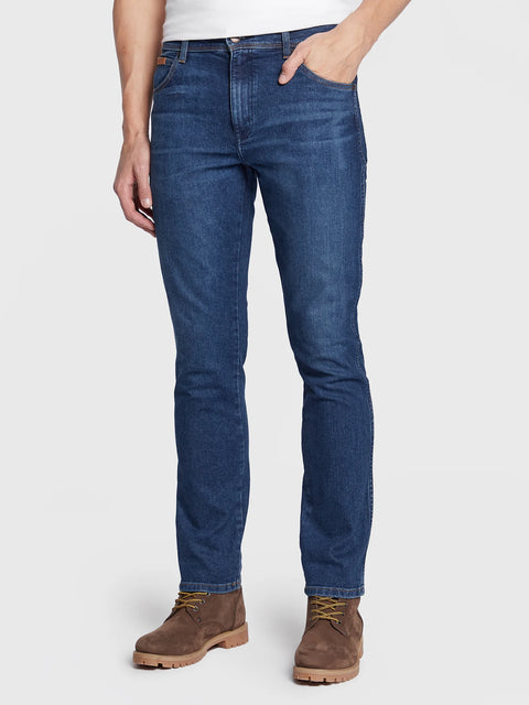 Wrangler Men's Navy Blue Nun Texas Slim 822 Authentic Slim Jeans | Wrangler In Lebanon