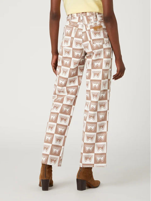 Wrangler Women's Brown Frappuccino Mom Relaxed Jeans |Wrangler In Lebanon
