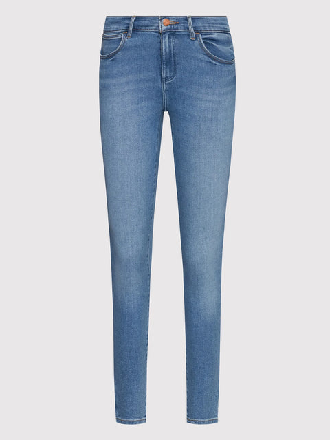 Wrangler Women's Dark Blue High Rise Skinny Fit Denim Flexible High Waist Jeans | Wrangler In Lebanon