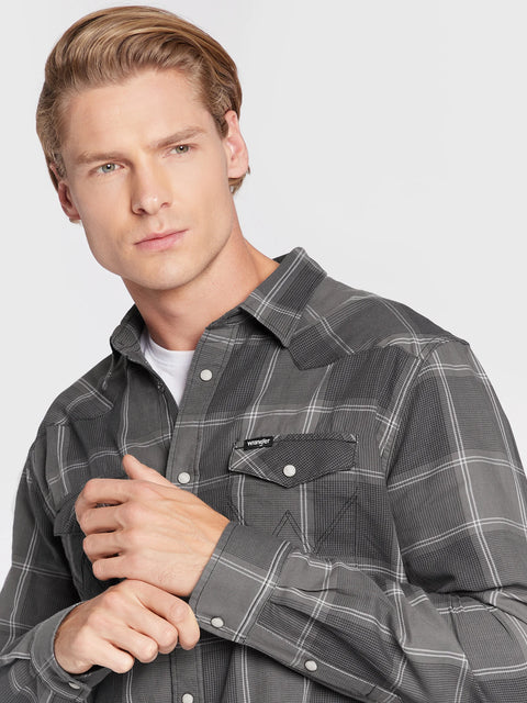 Wrangler Men's Grey Western Shirt |Wrangler In Lebanon