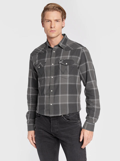 Wrangler Men's Grey Western Shirt |Wrangler In Lebanon