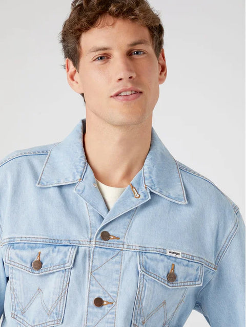 Wrangler Men's Light Blue Anti Fit Jeans Jacket | Wrangler In Lebanon