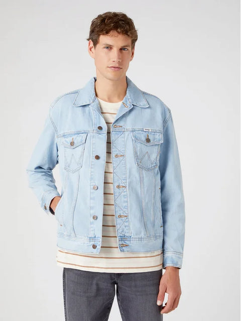 Wrangler Men's Light Blue Anti Fit Jeans Jacket | Wrangler In Lebanon