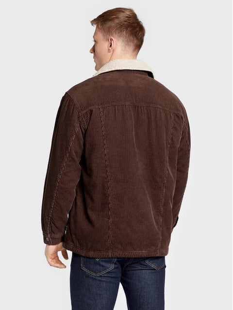 Wrangler Regular Men's Dark Brown Regular Fit Sherpa Transition Jacket | Wrangler In Lebanon