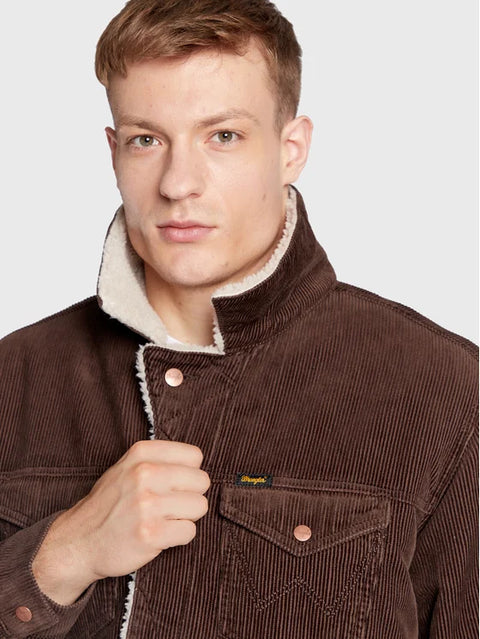Wrangler Regular Men's Dark Brown Regular Fit Sherpa Transition Jacket | Wrangler In Lebanon