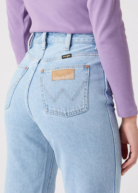 Wrangler Women's Light Blue Hold Me Mom Jeans |Wrangler In Lebanon