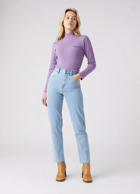 Wrangler Women's Light Blue Hold Me Mom Jeans |Wrangler In Lebanon
