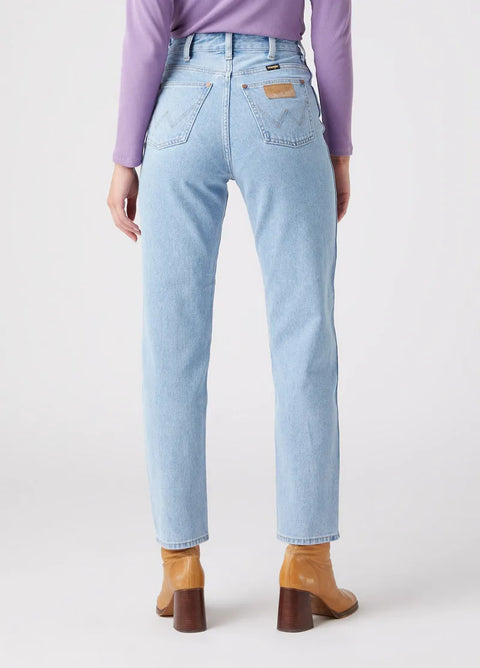 Wrangler Women's Light Blue Hold Me Mom Jeans |Wrangler In Lebanon