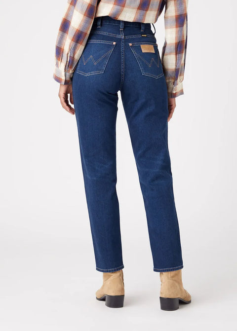Wrangler Women's Dark Blue Mom Jeans | Wrangler In Lebanon
