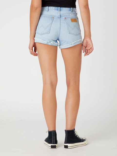 Wrangler Women's Light Blue Reworked Regular Fit Denim Short | Wrangler In Lebanon
