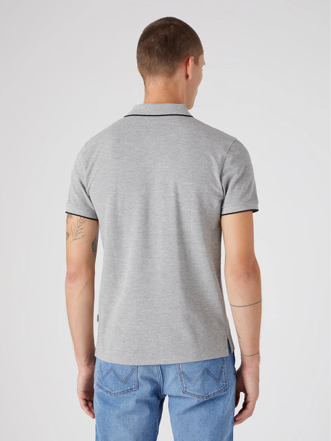 Wrangler Men's Mid Grey Regular Fit Polo T-Shirt  | Wrangler In Lebanon