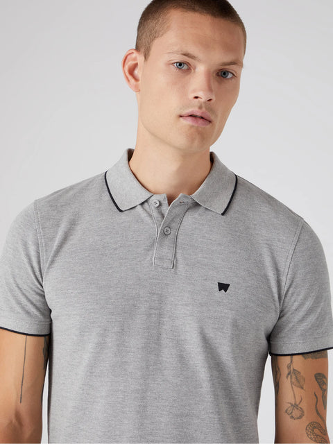 Wrangler Men's Mid Grey Regular Fit Polo T-Shirt  | Wrangler In Lebanon