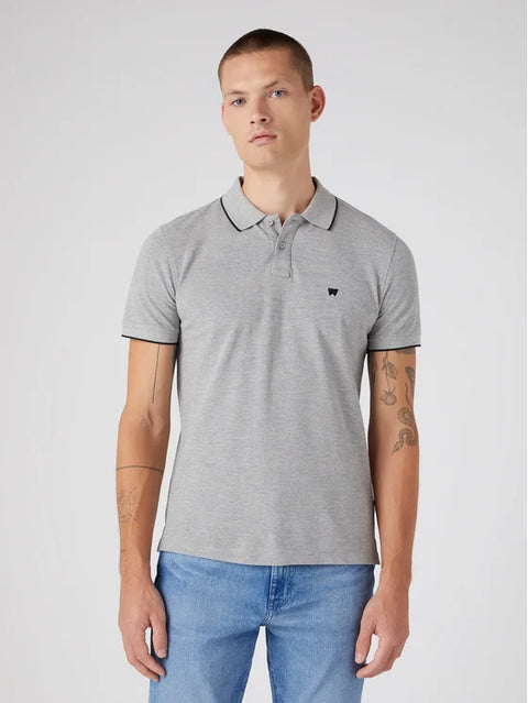 Wrangler Men's Mid Grey Regular Fit Polo T-Shirt  | Wrangler In Lebanon