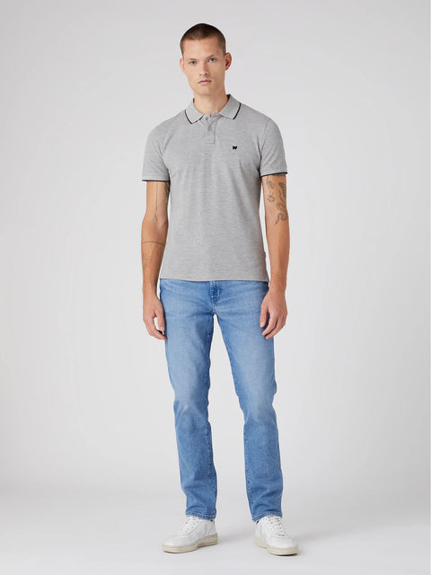 Wrangler Men's Mid Grey Regular Fit Polo T-Shirt  | Wrangler In Lebanon