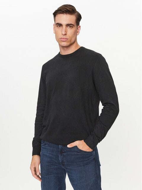 Wrangler Men's Real Black Crewneck Knit Blouse | Wrangler In Lebanon