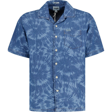 Wrangler Men's Washed Blue Retro Resort Denim Shirt | Wrangler In Lebanon