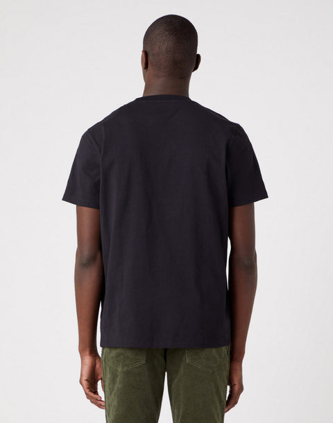 Wrangler Men's Black Short Sleeve 1 Pocket T-Shirt | Wrangler In Lebanon