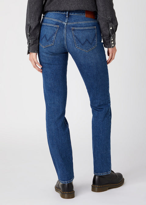 Wrangler Women's Dark Blue Straight Leg Jeans | Wrangler In Lebanon