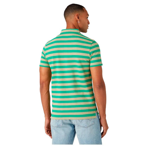 Wrangler Men's Tea Leaf Stripe Polo T-Shirt | Wrangler In Lebanon