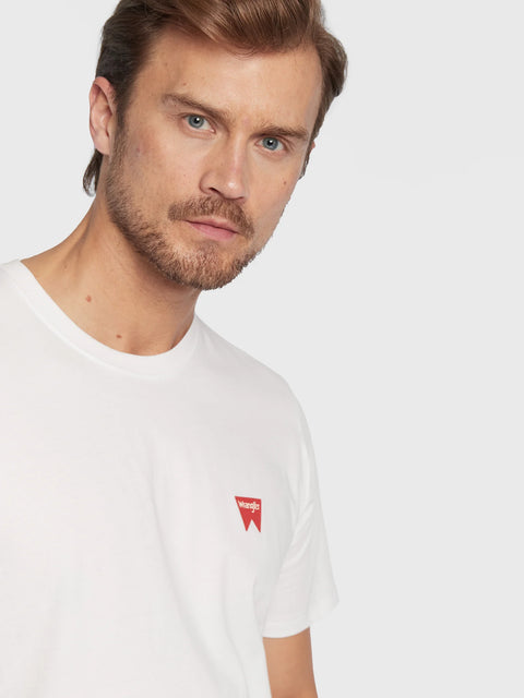 Wrangler Men's White Regular Fit Sign Off T-Shirt | Wrangler In Lebanon