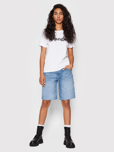 Wrangler Women's White Logo Printed T-Shirt | Wrangler In Lebanon