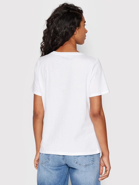 Wrangler Women's White Logo Printed T-Shirt | Wrangler In Lebanon