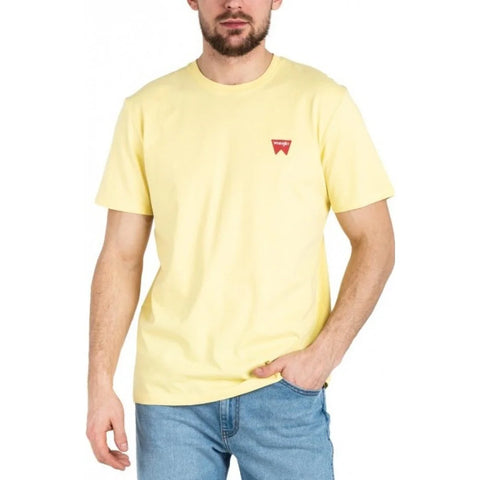 Wrangler Men's Yellow Round Neck T-Shirt | Wrangler In Lebanon