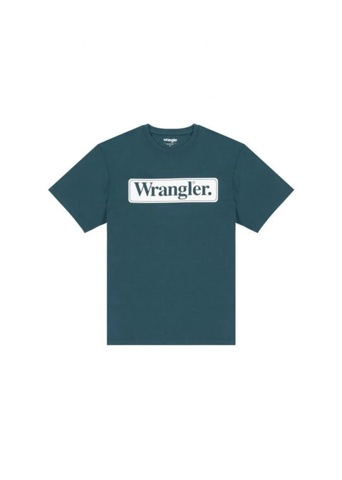 Wrangler Men's Petrol Logo Printed T-Shirt | Wrangler In Lebanon