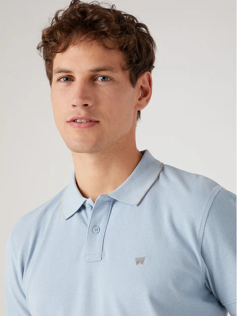 Wrangler Men's Light Blue SS Polo Tee T-Shirt | Wrangler In Lebanon