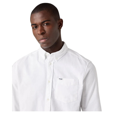 Wrangler Men's White Long Sleeve Shirt | Wrangler In Lebanon