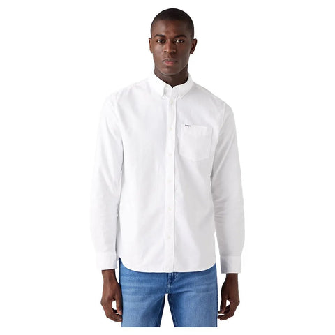Wrangler Men's White Long Sleeve Shirt | Wrangler In Lebanon