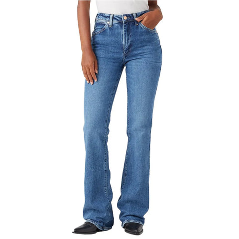 Wrangler Women's Blue Westward High Rise Bootcut Jeans | Wrangler In Lebanon