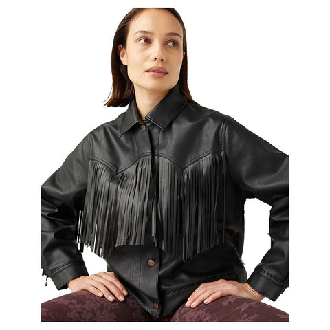 Wrangler Women's Black Wild Fringe Jacket | Wrangler In Lebanon