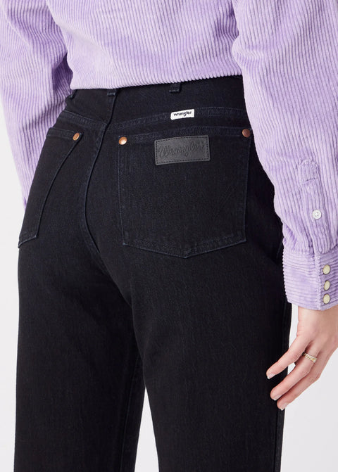 Wrangler Women's Black High Rise Straight  Wild West Jeans | Wrangler In Lebanon