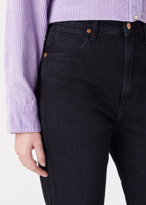 Wrangler Women's Black High Rise Straight  Wild West Jeans | Wrangler In Lebanon