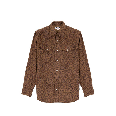 Wrangler Men's Brown Jaguar Corduroy Long Sleeve Western Cord Shirt | Wrangler In Lebanon