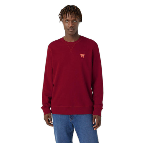 Wrangler Men's Burgundy Sign Off Crew Neck Long Sleeve Sweatshirt  | Wrangler In Lebanon