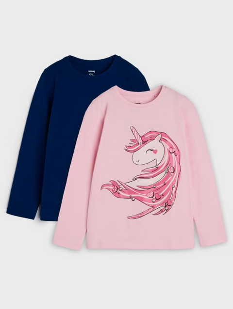 Sinsay Girl's Pink & Navy Pack of 2 Blouses | Sinsay In Lebanon