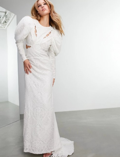 Asos Edition Women's White Dress ANF2104