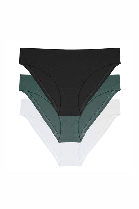 Dorina Women's 3 Pcs Black/ Green / White Panties| Dorina In Lebanon