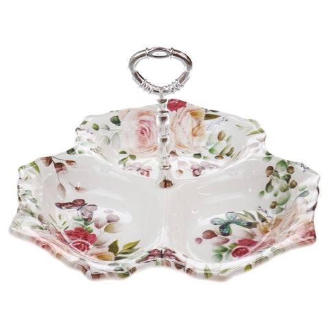Vns Collection White Printed Snack Serving Bowl | Vns Collection In Lebanon