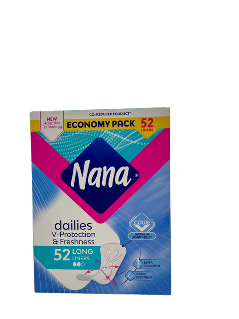 Nana Dailies V-Proection & Freshness Long Liners 52 Pads | Nana In Lebanon