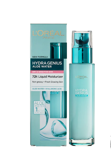 L'Oreal Paris Hydra Genius 72h Liquid Moisturizer Dry & Sensitive Skin 70ml