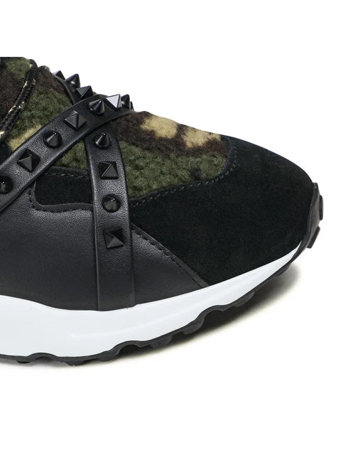 Steve Madden Women's Black Multi Curb-F Sneakers | Steve Madden In Lebanon
