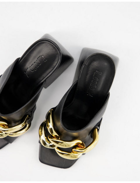 Z-Code-Z  Women's Black  Heeled Slipper 101207175 AMS41 [shoes 37] shr
