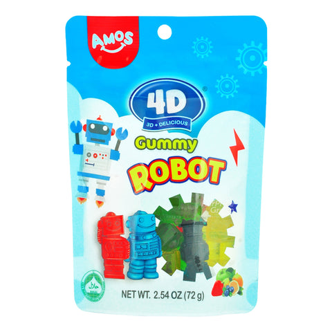 Amos 4D Gummy Robot 72g | Amos In Lebanon